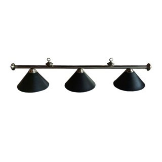 Leatherette &amp;amp; Brushed Stainless Billiard Lights 3 Shades