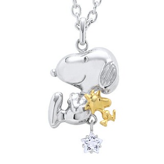 Snoopy &amp; Woodstock necklace pendant Jewelry Accessory Gift Birthday Anniversary Valentine Christmas SLV925