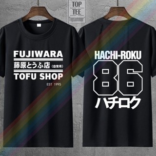 เสื้อแฟชั่นผญ เสื้อยืดฤดูร้อน Takumi Fujiwara เต้าหู้ร้านจัดส่งเริ่มต้น D มังงะ Hachiroku Shift Drift ผู้ชายเสื้อยืดบุรุ