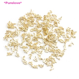 Purelove&gt; จี้รูปตัว Ch สีทอง สําหรับทําเครื่องประดับ DIY 52 ชิ้น ต่อล็อต