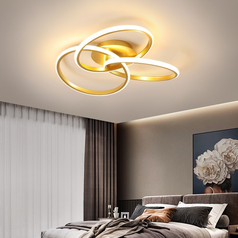 โคมไฟเพดาน LED สามสีหรี่แสงได้ที่ทันสมัยสำหรับห้องนอน, ห้องโถง, ตู้เสื้อผ้า, ห้องโถง, ห้องรับประทานอาหาร