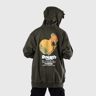 Roughneck HZ049 เสื้อฮู้ดดี้ มีซิป ลายกองทัพบก