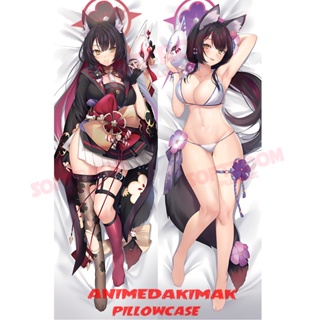 Wakamo Blue Archive Dakimakura ปลอกหมอนอิงโซฟา แบบนิ่ม ลายอนิเมะญี่ปุ่น Otaku ขนาด 50x150 ซม. DK3254