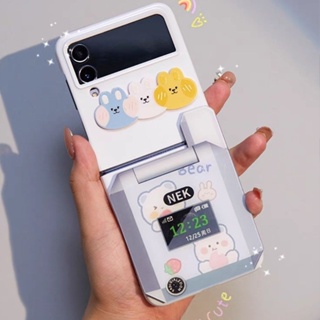 [พร้อมส่ง] เคสป้องกันโทรศัพท์มือถือ แบบพับได้ สไตล์เกาหลี สําหรับ Samsung zflip4