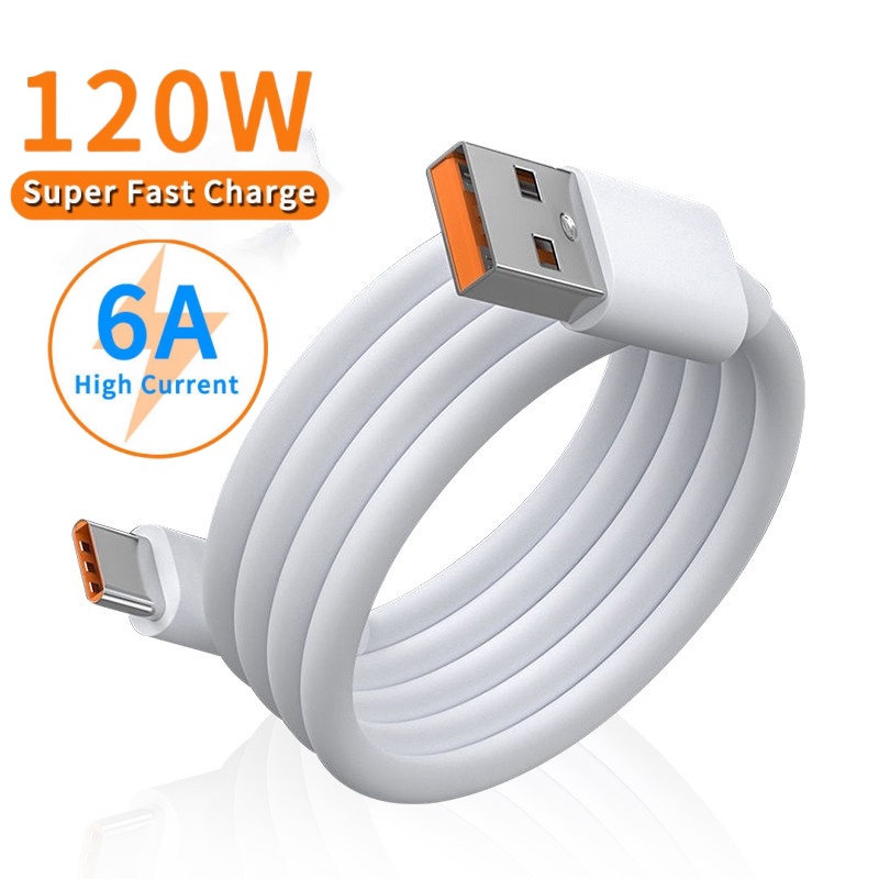 120w USB Type C สายเคเบิล 10A ชาร์จเร็วมาก สําหรับ Samsung S10 S20 Xiaomi โทรศัพท์มือถือ USB C สายชาร์จ