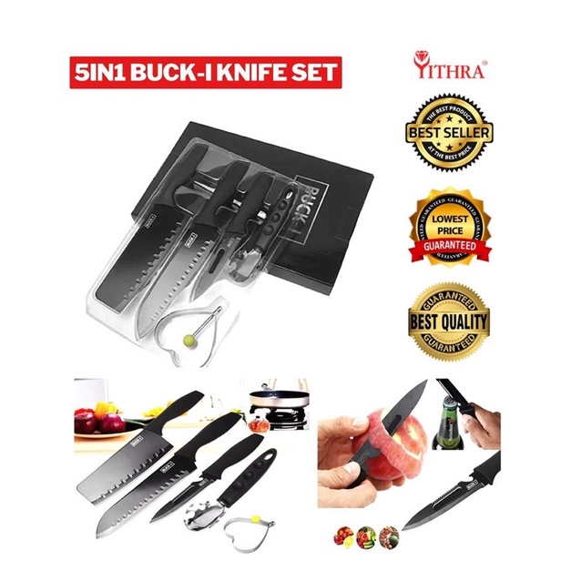 SET BUCKET KNIFE / KNIVES 5 in 1