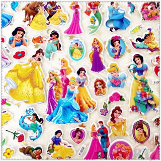 ❀ สติกเกอร์รางวัล Disney Princess Q-3 DIY ❀ สติกเกอร์ PVC รูปบับเบิ้ล 3D กันน้ํา สําหรับตกแต่งของเล่น 1 แผ่น