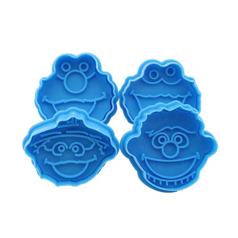 เด็ก Muppet เครื่องตัดคุกกี้ Plunger บิสกิตเค้ก Fondant Elmo Ernie Monster เค้กเครื่องมือตกแต่ง Pastry ครัวแม่พิมพ์