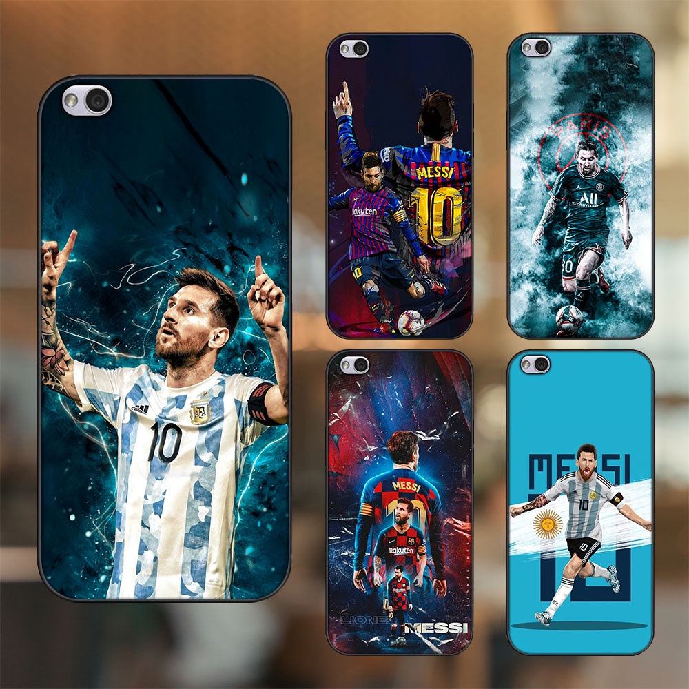 เคส Xiaomi Redmi 5A พร ้ อมขอบสีดําพิมพ ์ ลาย Lionel Messi Barcelona PSG