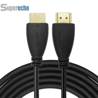 ♚พร้อมส่ง♚สายเคเบิล HDMI 1.4 HDTV อีเธอร์เน็ต 4Kx2K 3D ความเร็วสูง แบบบางพิเศษ [superecho.th]