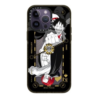 [สินค้าพร้อมส่ง] Poker Card Luffy &amp; Shanks Case 14 Pro Max  Impact Case  สี: Black