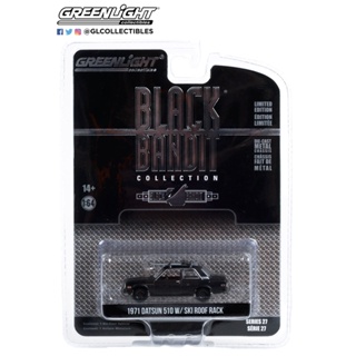 Greenlight 1/64 Black Bandit Series 27 - 1971 Datsun 510 W/ Ski Roof Rack 28110-D