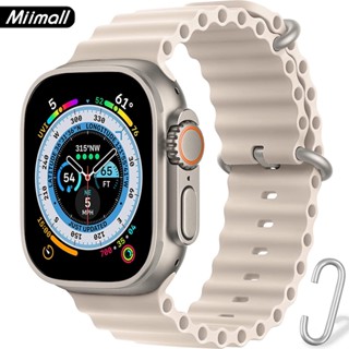 Miimall สายนาฬิกาข้อมือซิลิโคน กันน้ํา ปรับได้ สําหรับ Apple Watch Ultra Strap 49 มม. 42 มม. 44 มม. 45 มม. iWatch Series Ultra 8 7 6 5 4 3 2 1 SE