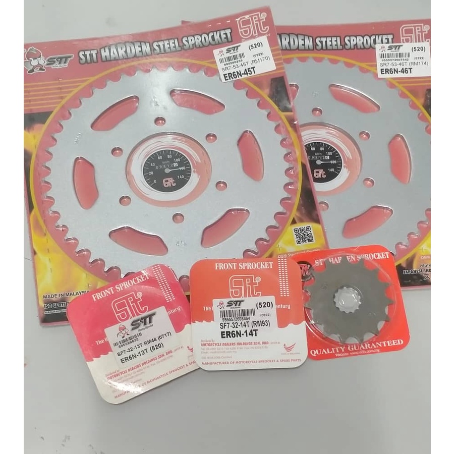 [STT] ER6 ER6N ER6F Z800 Kawasaki VERSYS VULCAN S 650 Sprocket STT 46T 43T 14T 15T