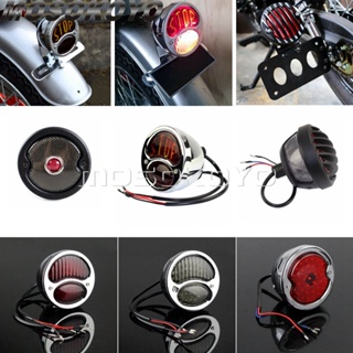 Old School Retro Motorcycle 12v LED Tail Light For Harley Chopper Bobber Cafe Racer Duolamp Vintage Rear Stop Lamp Brake