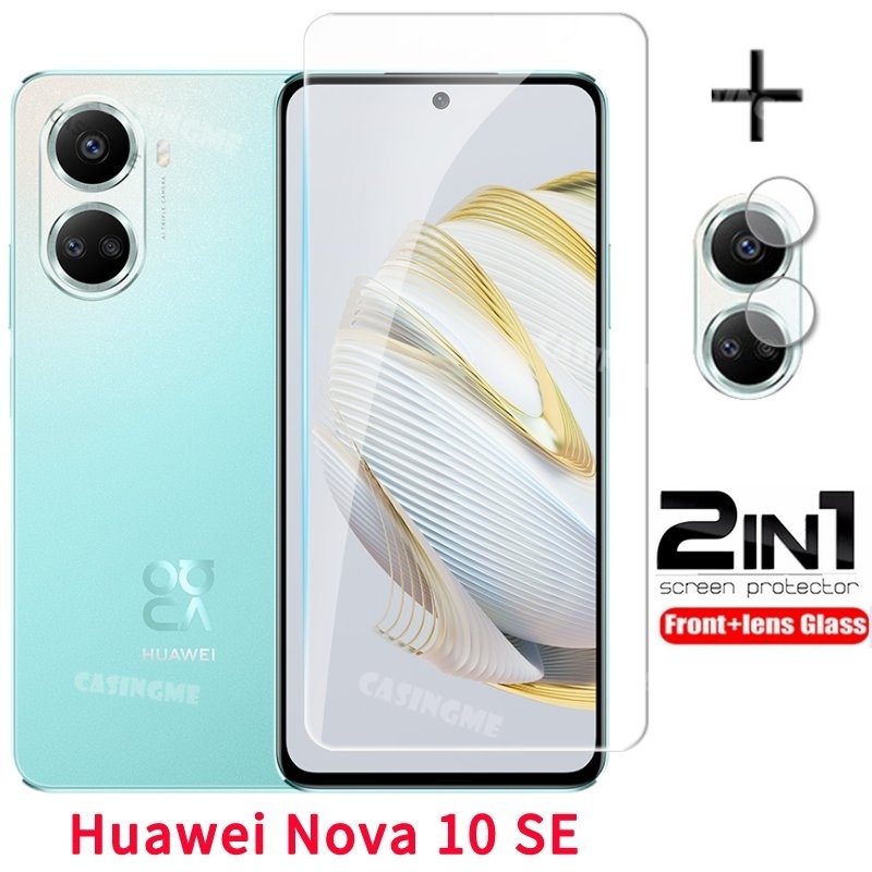 2 in 1 ฟิล์มกระจกนิรภัยกันรอยหน้าจอ เลนส์ด้านหลัง สําหรับ Huawei Nova 10 SE Flim Huawei Nova 10SE 10