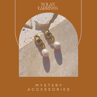 MA638: Nolan Earrings | Mystery Accessories ต่างหู ต่างหูแฟชั่น ต่างหูสีทอง ต่างหูโซ่ ต่างหูมุก