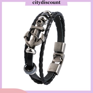 &lt;citydiscount&gt;  City_กำไลหนังเทียม สำหรับผู้ชาย