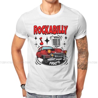 เสื้อยืดเท่ เพลง Rockabilly 1950s ถุงเท้าฮอปเต้นรําร็อคแอนด์โรลวินเทจ Doo Wop 50s เสื้อยืดเสื้อยืดเสื้อยืดหลวม O-Neck เส