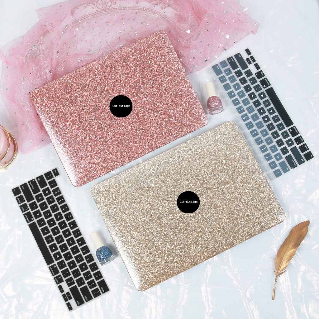 Twinkle Bling Hard กรณีสําหรับ MacBook M3 M4 M2 A3113 A2681 M1 A2337 Air13 A1466 A1369 Pro13 14 A3112 A3401 A2338 A2289 A2251 A2251 A1708 A1932 พร้อมแป้นพิมพ์