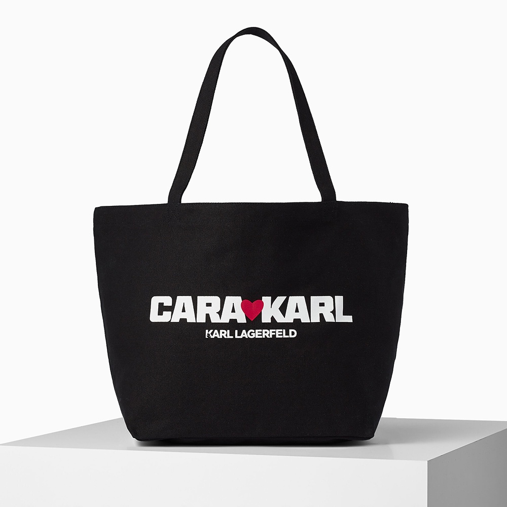 Karl Lagerfeld - CARA LOVES KARL CANVAS SHOPPER 226W3964 กระเป๋าผ้า