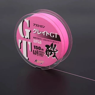 สายเอ็นตกกุ้งตกปลา Rock Fishing Line สีชมพูสดใส ยาว 150 เมตร มีหลายขนาดให้เลือก