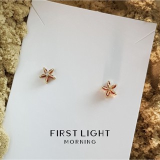 First Light Morning : Starfish Earrings ต่างหูแป้น ต่างหูติดหู ต่างหูน่ารัก