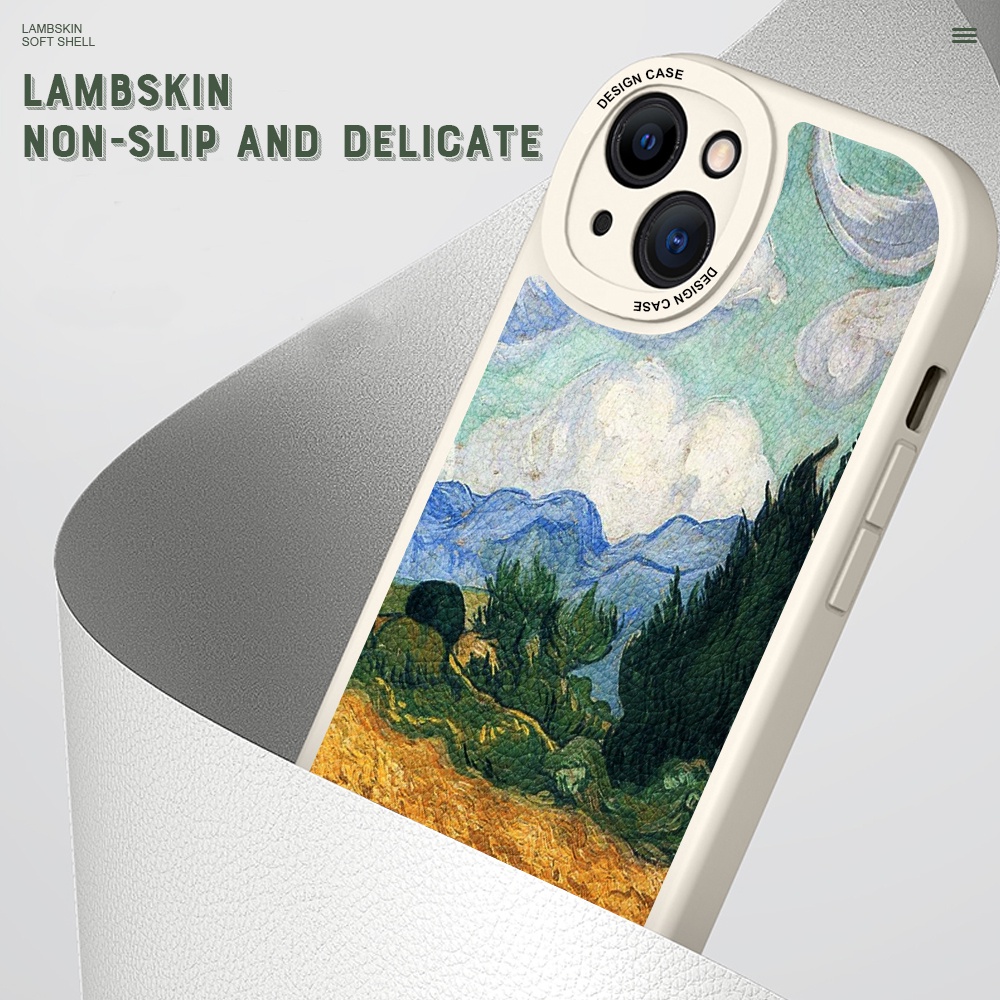 Realme Narzo 20 30A 50A 50 GT Neo 2 3T X XT X2 Prime 5G เคสเรียวมี สำหรับ Case Oil Painting เคสโทรศัพท์ Cover Lambskin Cases