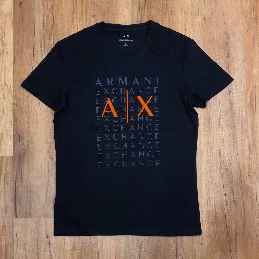 AX Armani Exchange เสื้อยืดคุณภาพระดับพรีเมียม 1:1 AX Tee เสื้อสําหรับผู้ชายและผู้หญิงคู่ของขวัญยอดนิยม 领标 + 吊牌