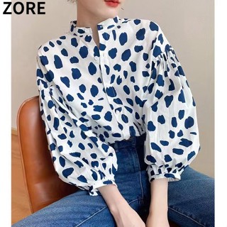 Zore เสื้อเชิ้ตแขนยาว ทรงหลวม สไตล์เกาหลี สําหรับผู้หญิง