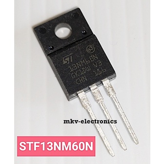 (1ตัว) 13NM60N , STF13NM60N , MOSFET N-CH 11A 600V TO-220F (รหัสสินค้า M01248)