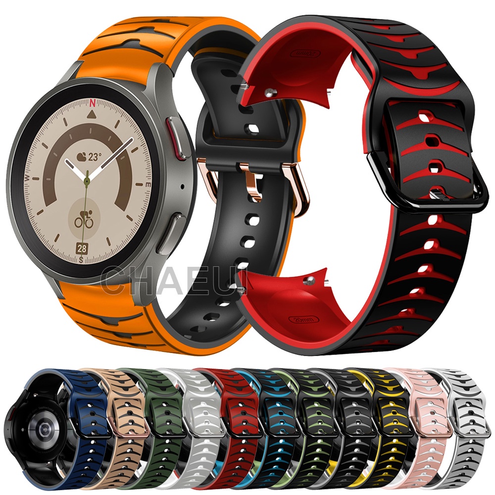 สายรัดซิลิโคนสร้อยข้อมือสําหรับ Galaxy Watch 7 FE 6 5 Pro 4 44mm 45mm 40mm Classic 42mm 46mm 47mm 43mm