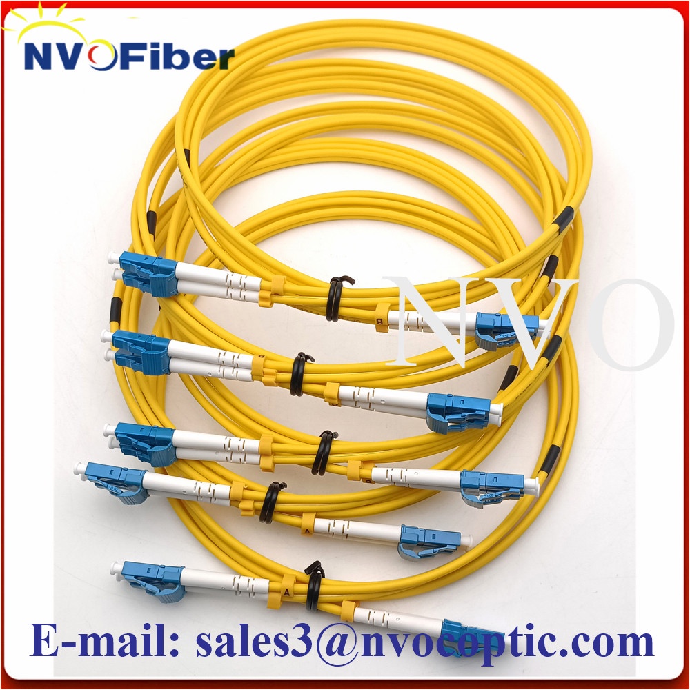 LC To LC Singlemode DX Fiber Optic Patch Cable,LC UPC SM 3.0mm 9/125um FTTH Yellow LSZH Optical Fibr