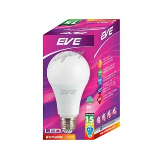 หลอด LED EVE A70 WARM WHITE E27 15 วัตต์