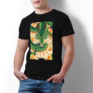 เสื้อยืดวินเทจ Camiseta de Bandai ดราก้อนบอล Shenron para hombre, camisa de dragón místico, Camiseta clásica de Anime, C