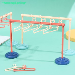 Amongspring&gt; ไม้แขวนเสื้อ 1/6 1/8 1/12 สําหรับบ้านตุ๊กตา