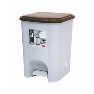 GlobalHouse iClean ถังขยะขาเหยียบเหลี่ยม 15 ลิตร ขนาด 28x31x…
