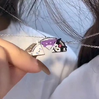 SANRIO Mhang สร้อยคอแม่เหล็ก ลายการ์ตูนสุนัข Hello Kitty น่ารัก โรแมนติก ของขวัญวันเกิดเพื่อน