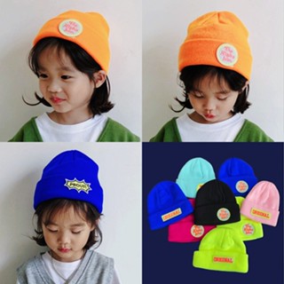 หมวกไหมพรม_หมวกเด็ก Cap_Hat หมวกกันหนาว ลายปัก มีหลายสี ราคาถูก พร้อมส่ง