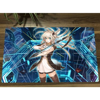 Yugioh Sky Striker Ace - Raye TCG CCG Mat Duel Playmat Trading Card แผ่นรองเมาส์ยาง 60x35 ซม. ฟรีกระเป๋า