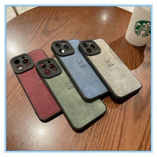 🔥caseiPhone14 plus เคสกำมะหยี่โลโก้ สีดำ,กรม,เทาเข้ม เคสมือถือ For iPhone 14 13 12 11 Pro max, เคสiPhone 7 8 plus, x xr xs max,  โทรศัพท์ iphone 11 Pro Max, 12 Pro Max เคสไอโฟน7พลัส