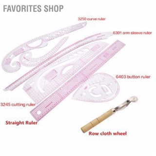 Favorites Shop Sewing Ruler Set High Transparency Built in Scale Bendable Flexible Plastic Clear Accessories for Tailors