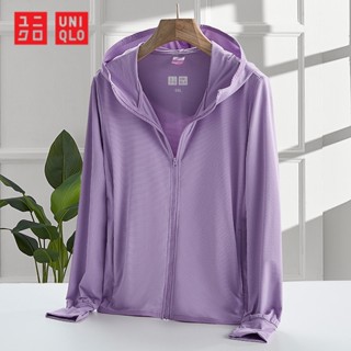 Uniqlo เสื้อแจ็กเก็ต เสื้อกันลม กันแดด UPF50+ สําหรับผู้หญิง