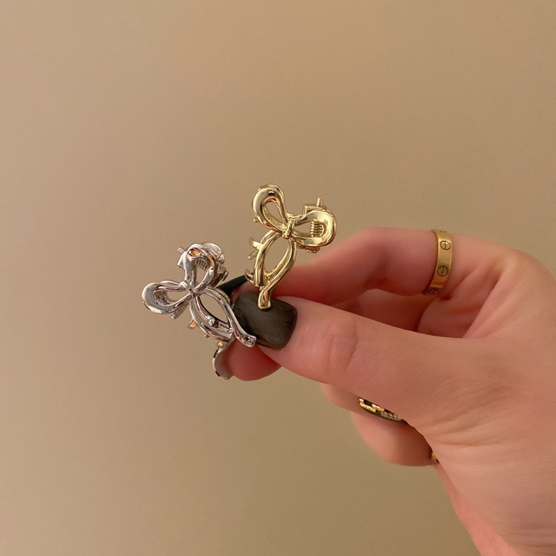 กิ๊บติดผม โลหะ รูปโบว์น่ารัก ขนาดเล็ก แบบเรียบง่าย แฟชั่นสไตล์ญี่ปุ่น และเกาหลี - รูปที่ 2