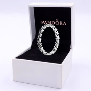 Pandora แหวนเงิน 925 รูปดาว พร้อมกล่อง เหมาะกับงานแต่งงาน สําหรับผู้หญิง