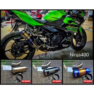 ท่อNinja400, Z400 ปลายกระป๋องเอสซี+ สลิปออนตรงรุ่นสแตนเลสแท้