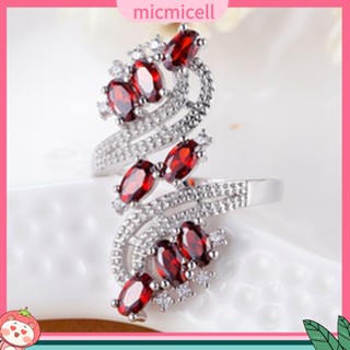 (micmicell) women แหวนเพชร Cubic Zirconia ของขวัญเครื่องประดับ