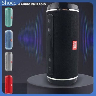 Shocc ลําโพงบลูทูธไร้สาย สเตอริโอ เบส USB TF AUX MP3 กันน้ํา แบบพกพา