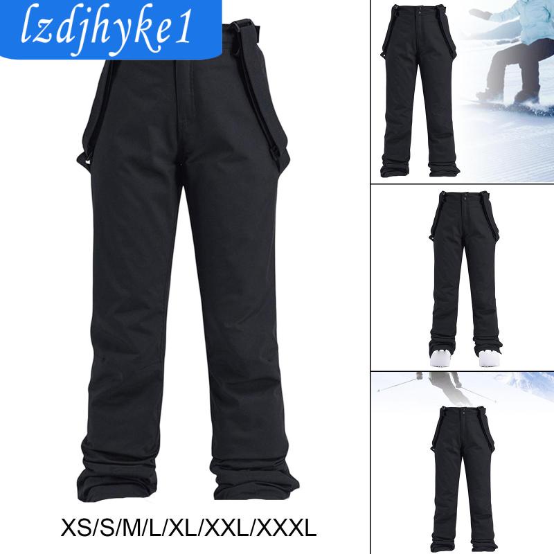 [Lzdjhyke1] ผ้ากันเปื้อน กางเกงเล่นสกี กันลม ให้ความอบอุ่น เหมาะกับฤดูหนาว สําหรับผู้หญิง