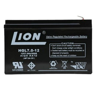 แบตเตอรี่แห้ง รุ่น 12V.-7AH. LION-HGL12V-7AH ประกัน 1 ปี